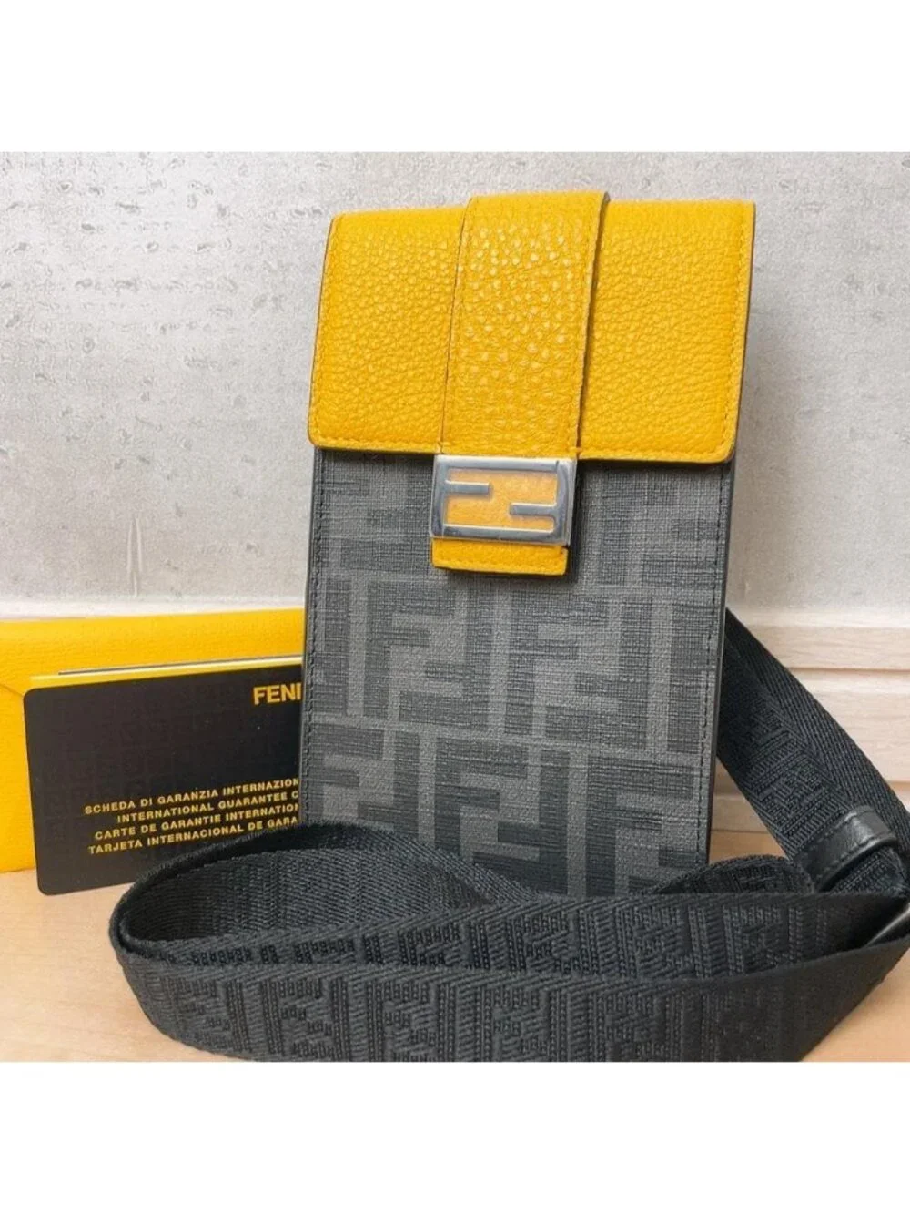 Fendi Zucca Shoulder Bag Smartphone Pouch